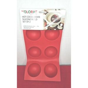 Kolorae Red Hot Chocolate Cocoa Bomb Silicone Mold Desserts candy 2 Pk